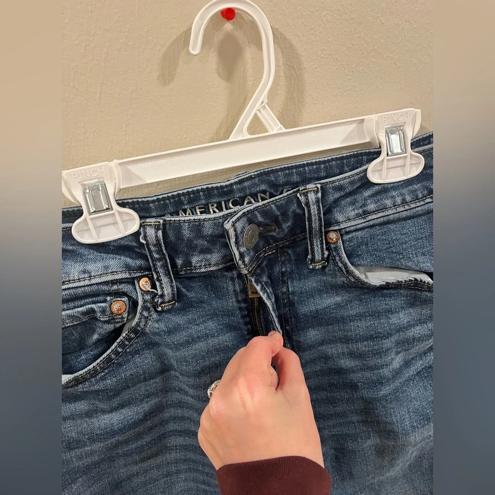 American Eagle Men’s Airflex+ Skinny Jeans Blue Wash 26x28 - Picture 4 of 10